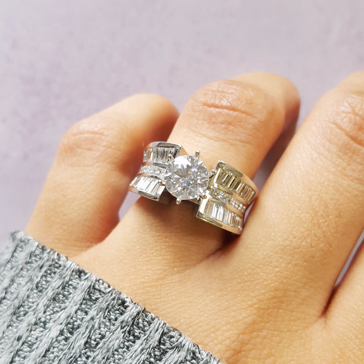 Wide Band Engagement Ring