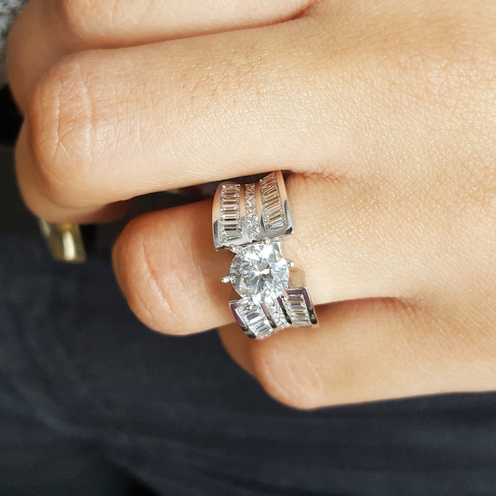 Wide Band Engagement Ring