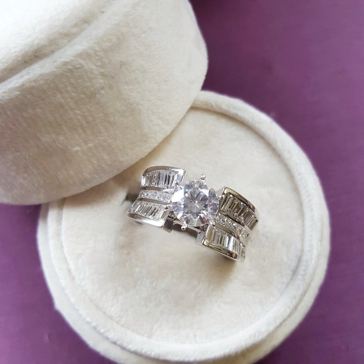 Wide Band Engagement Ring
