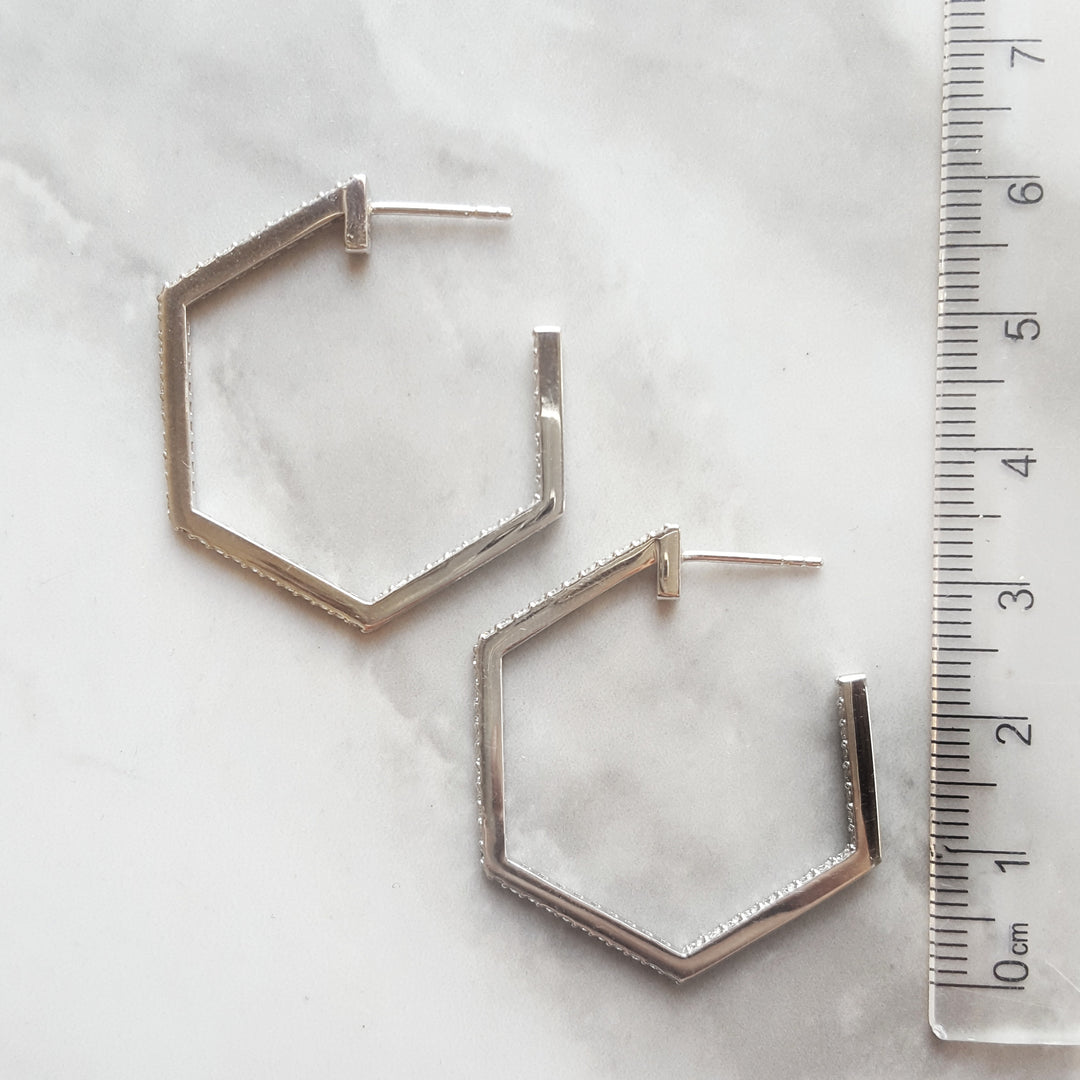 Geometric Diamond hoops