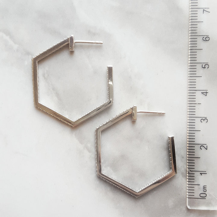 Geometric Diamond hoops