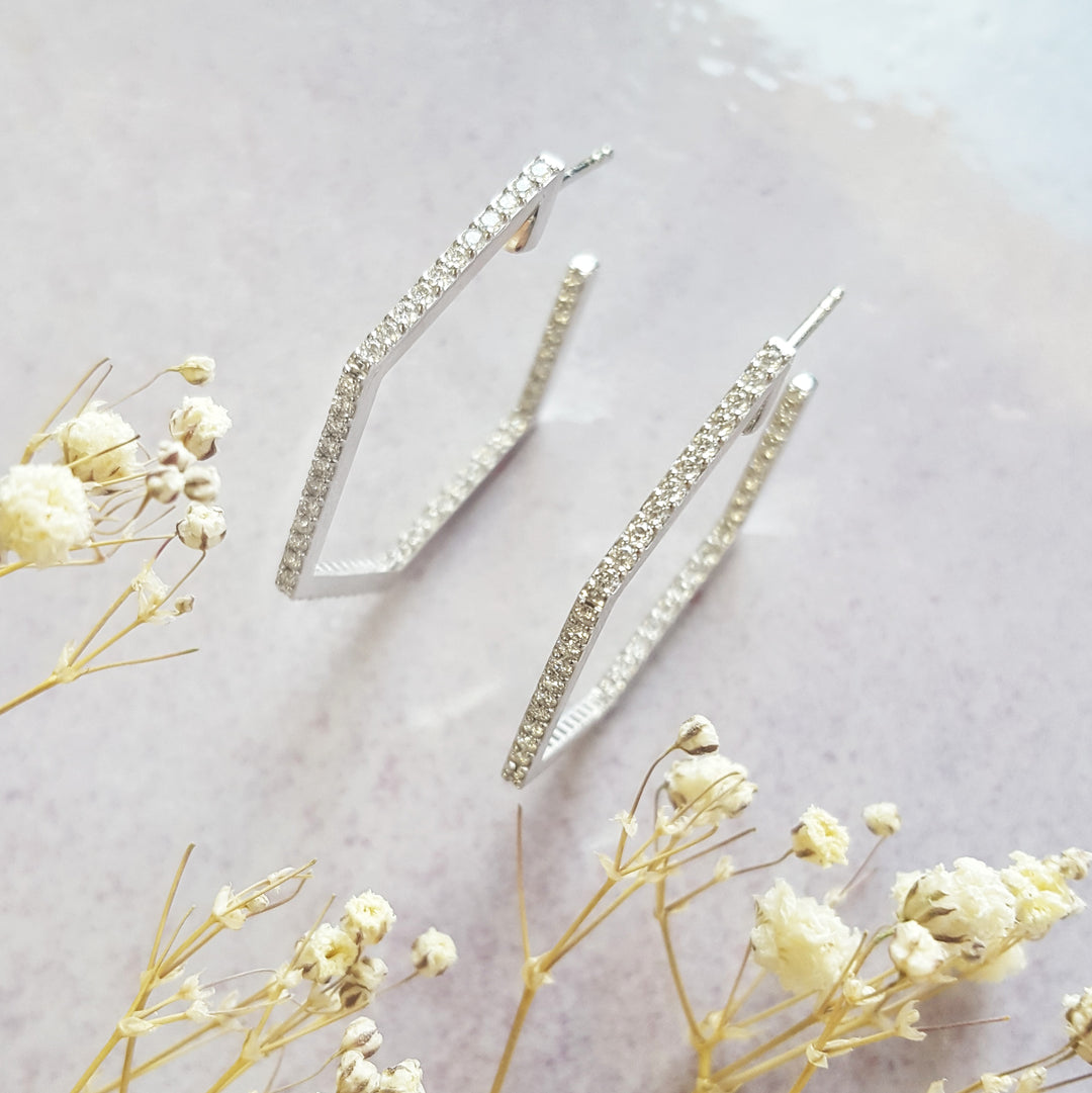 Geometric Diamond hoops