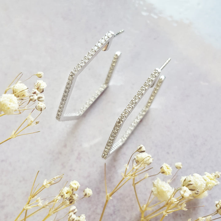 Geometric Diamond hoops