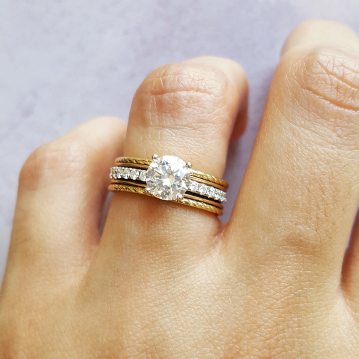 Southwestern Rope Texture Engagement Ring Semi Mount