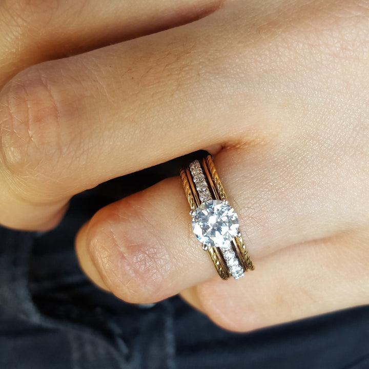 Southwestern Rope Texture Engagement Ring Semi Mount
