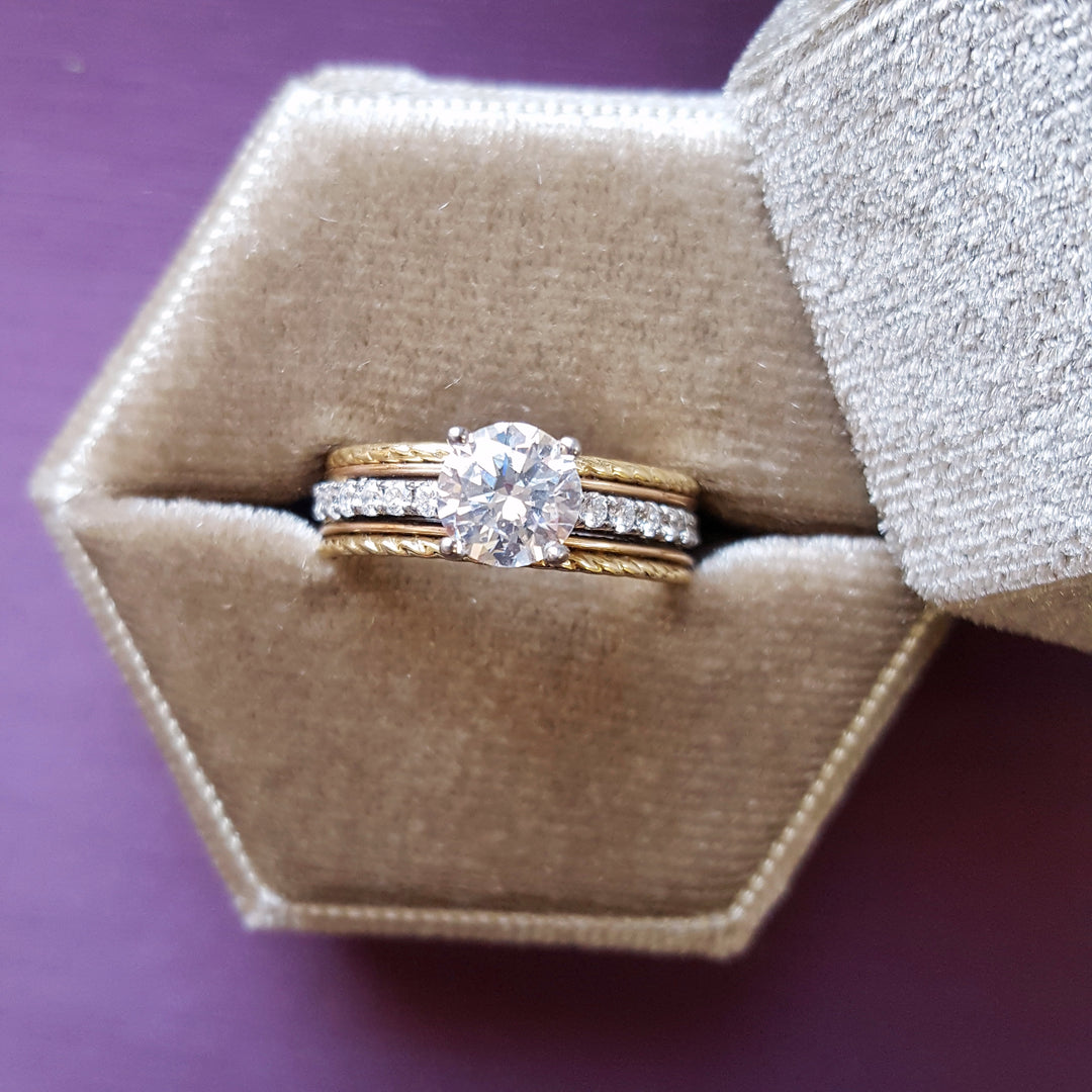 Southwestern Rope Texture Engagement Ring Semi Mount