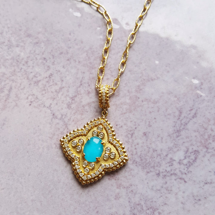 Turquoise Cabochon Vintage Pendant