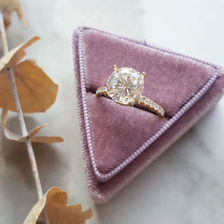 Hidden Halo Whisper Thin Engagement Ring Semi-Mount