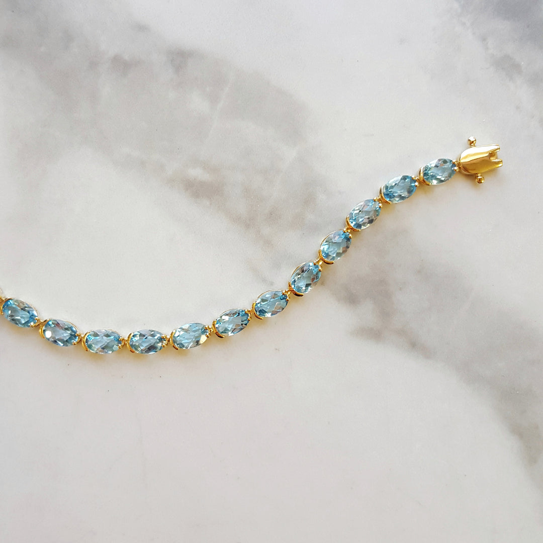 Swiss Blue Topaz Bracelet