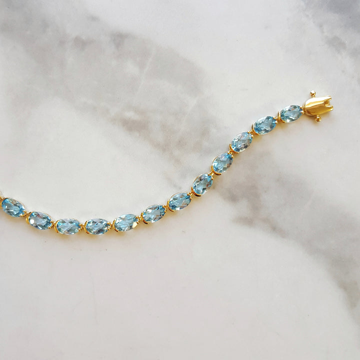 Swiss Blue Topaz Bracelet