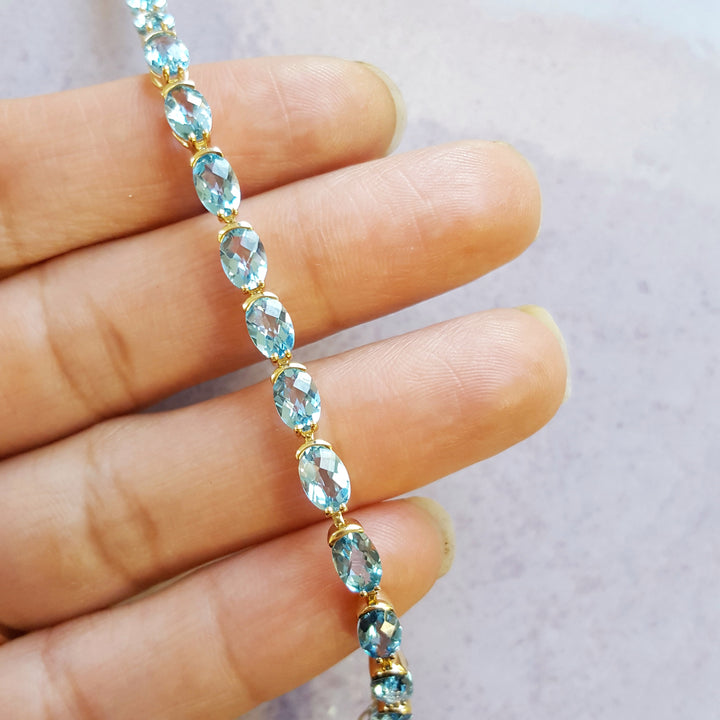 Swiss Blue Topaz Bracelet