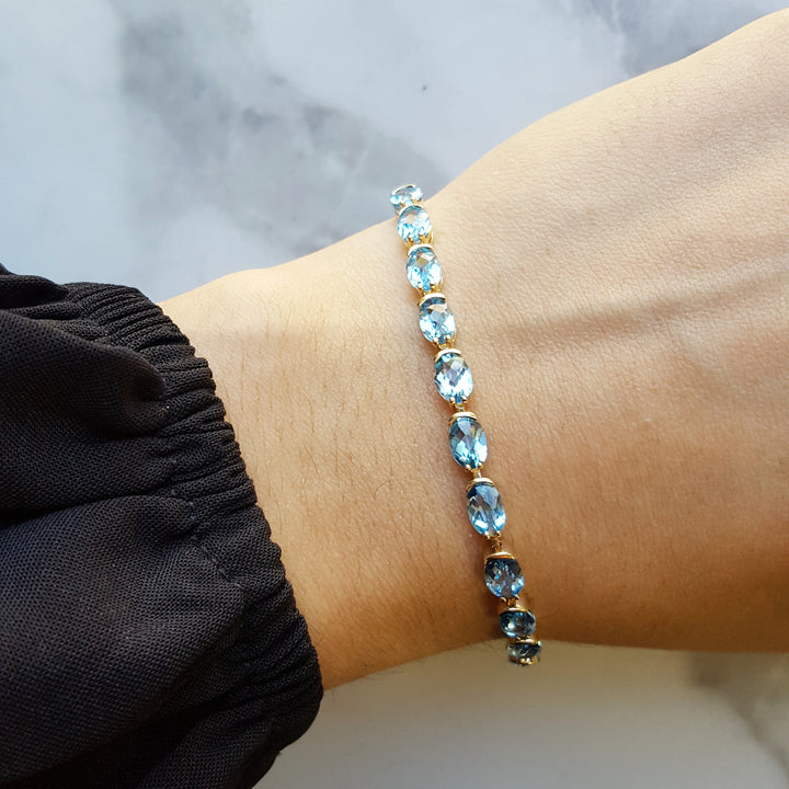 Swiss Blue Topaz Bracelet
