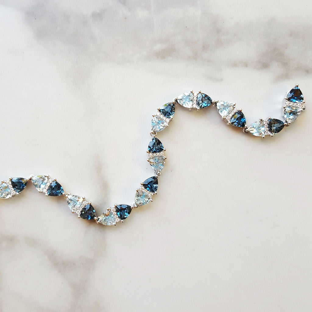 Alternating London and Sky Blue Topaz Bracelet – Sami Fine Jewelry