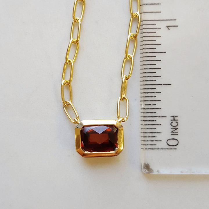 Gemdrop Petite Garnet Necklace