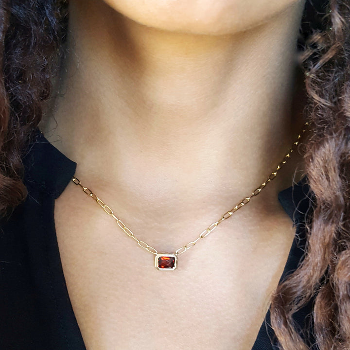 Gemdrop Petite Garnet Necklace