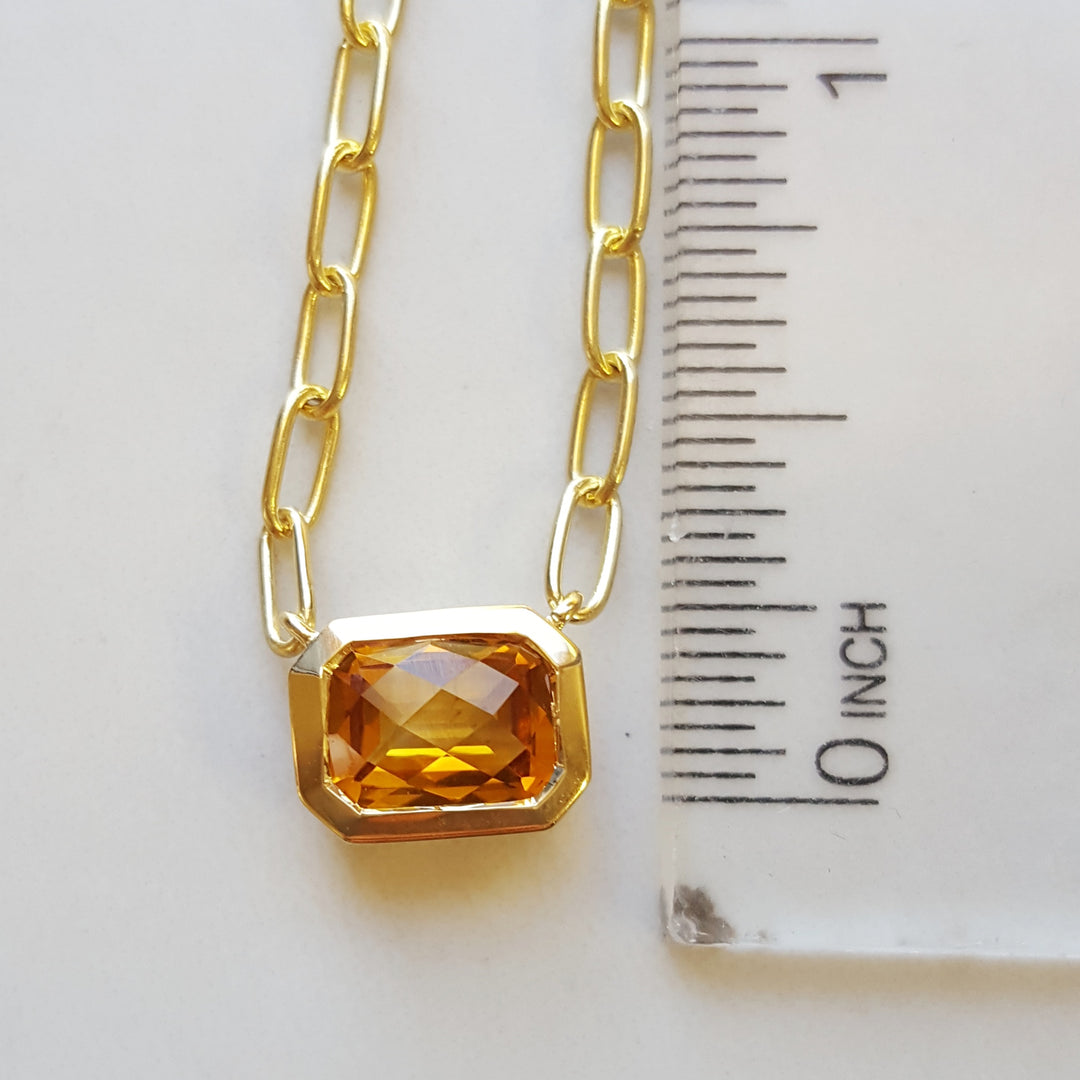 Gemdrop Petite Citrine Necklace