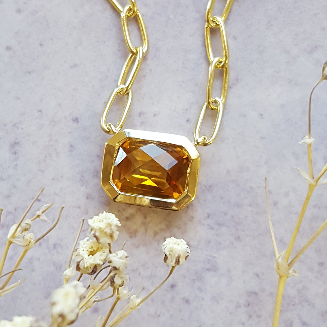Gemdrop Petite Citrine Necklace