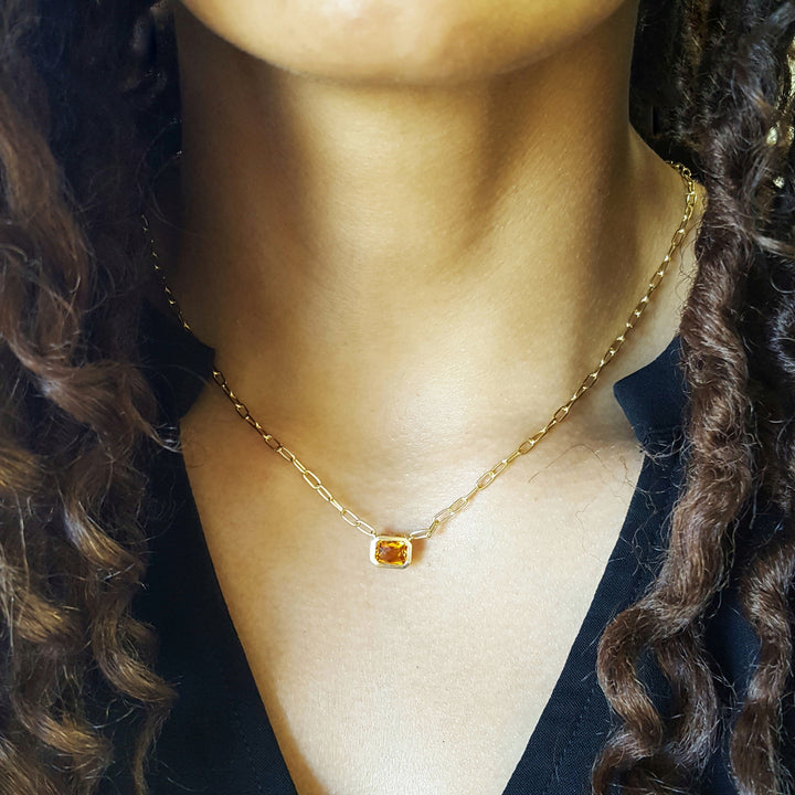 Gemdrop Petite Citrine Necklace