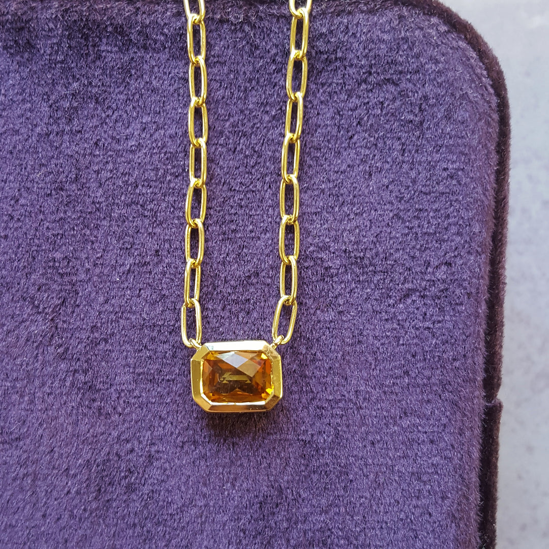 Gemdrop Petite Citrine Necklace