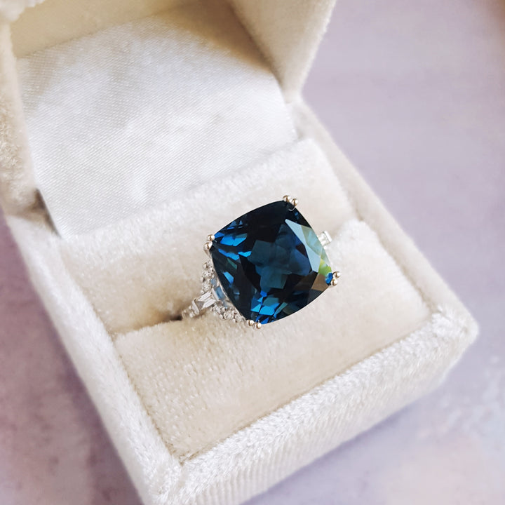 London Blue Topaz Statement Ring