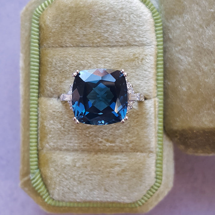 London Blue Topaz Statement Ring