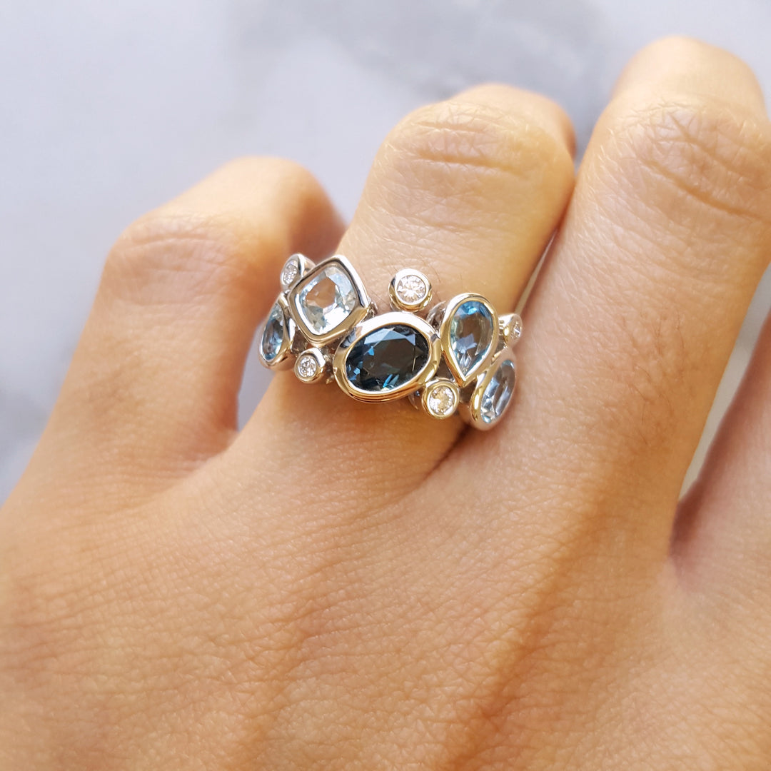 Bezel Set Multi-Stone Ring