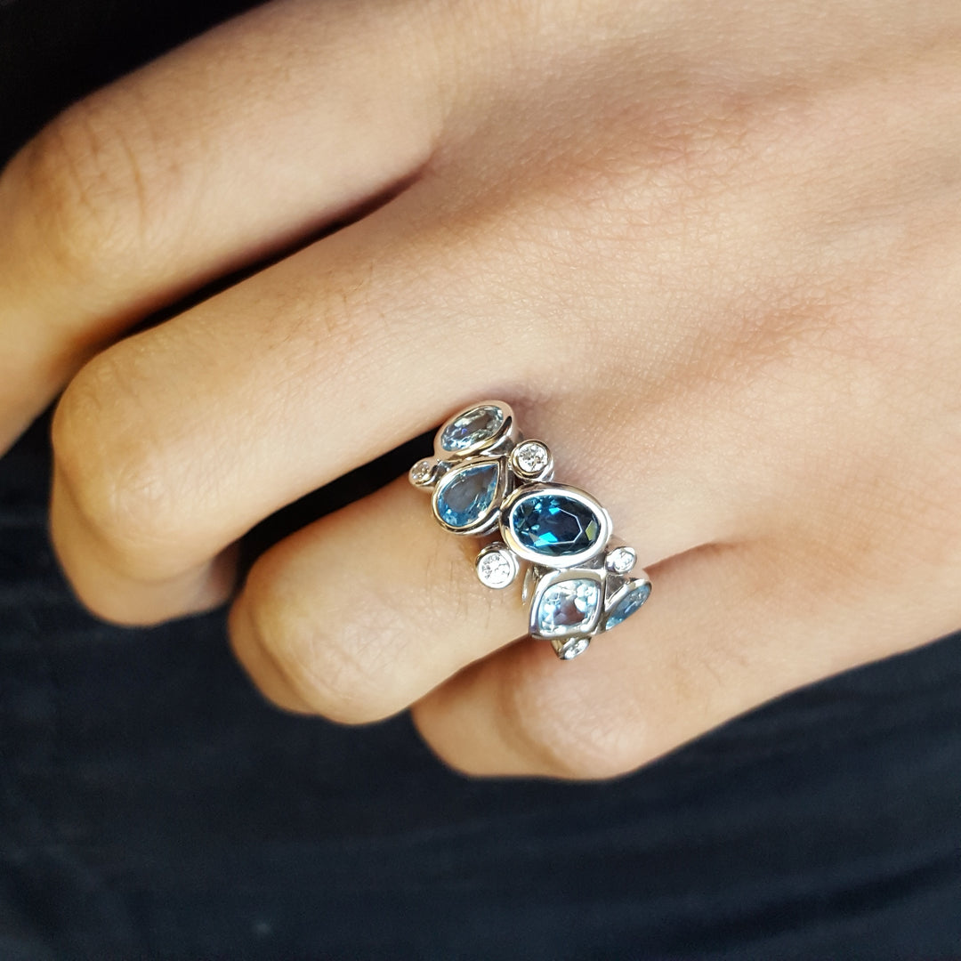 Bezel Set Multi-Stone Ring