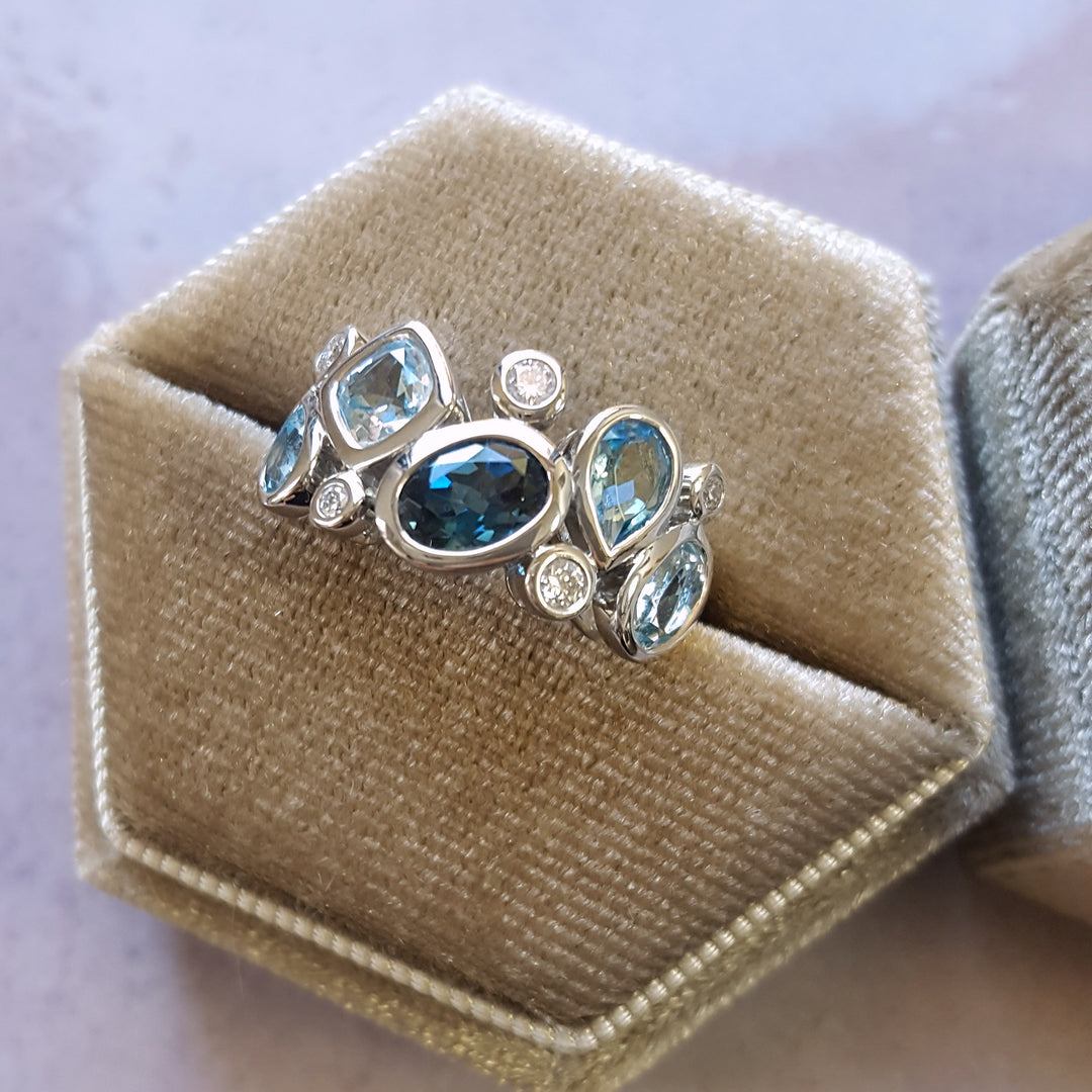 Bezel Set Multi-Stone Ring