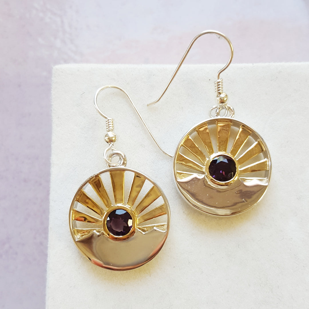 Arizona Amethyst Sunrise Dangle Earrings