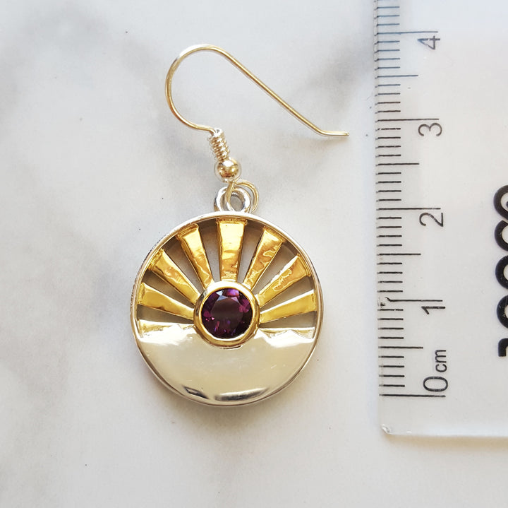 Arizona Amethyst Sunrise Dangle Earrings