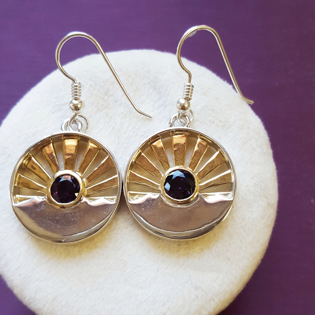 Arizona Amethyst Sunrise Dangle Earrings