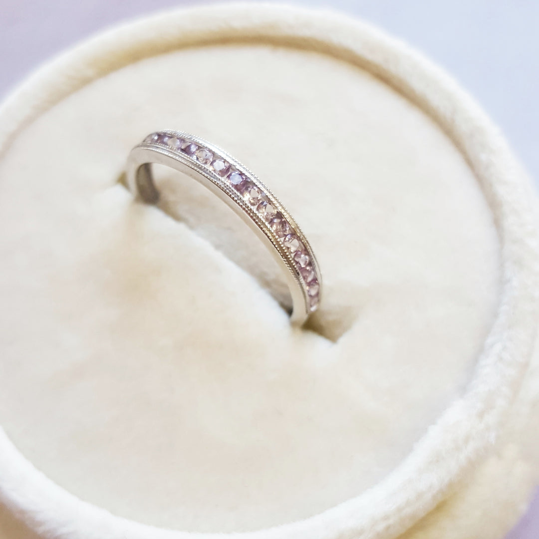Alexandrite Channel Set Stackable Ring