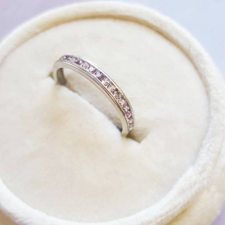 Alexandrite Channel Set Stackable Ring