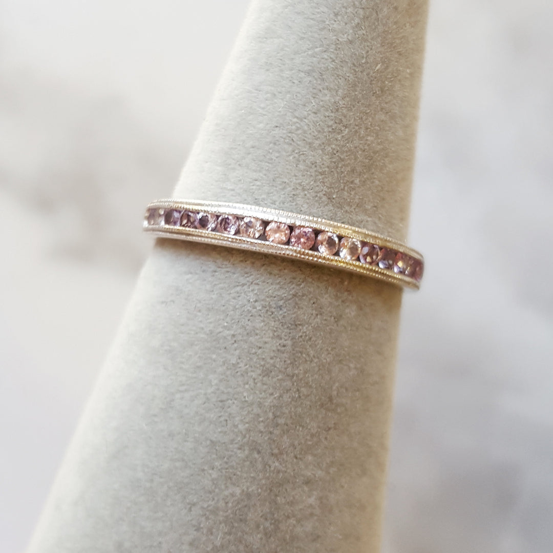 Alexandrite Channel Set Stackable Ring