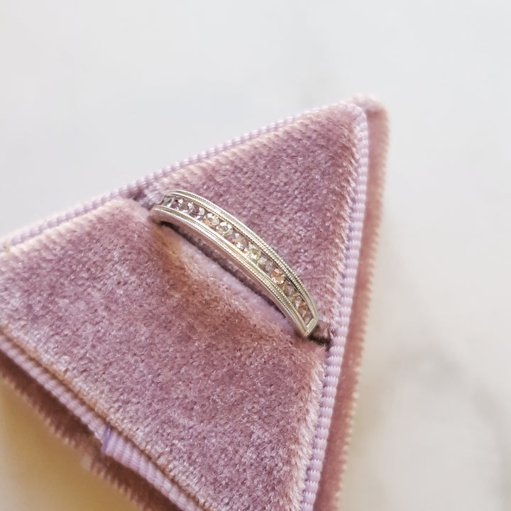 Amethyst Channel Set Stackable Ring