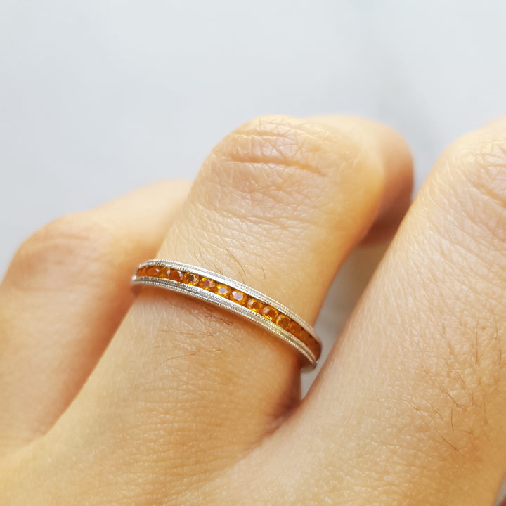 Citrine Channel Set Stackable Ring