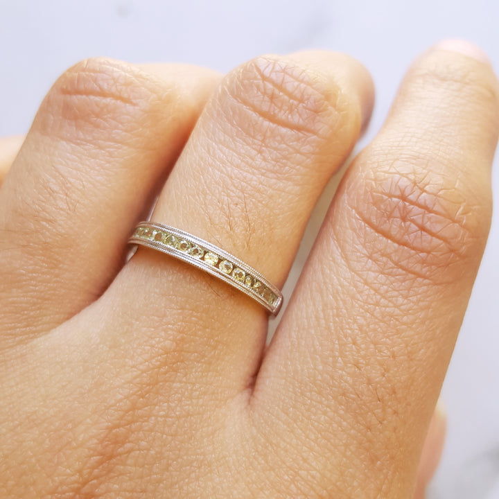 Peridot Channel Stackable Band