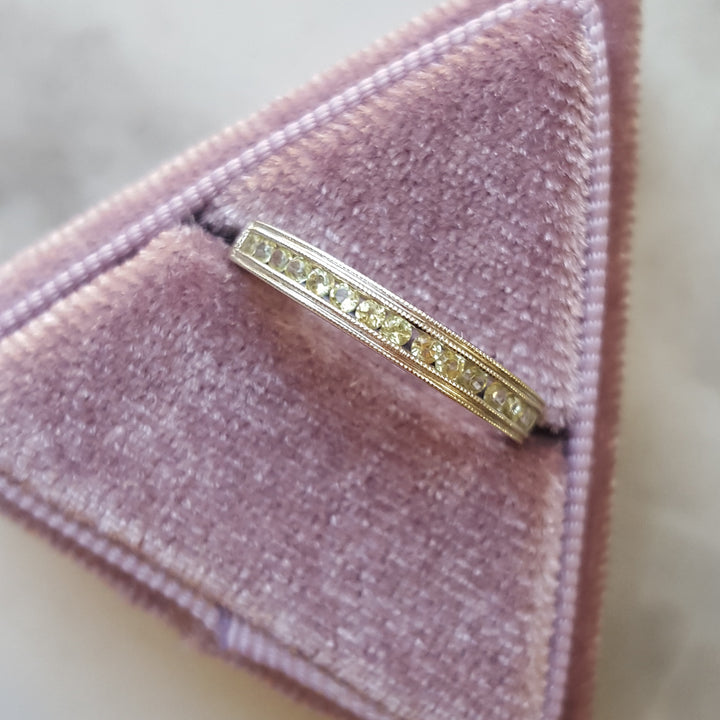 Peridot Channel Stackable Band
