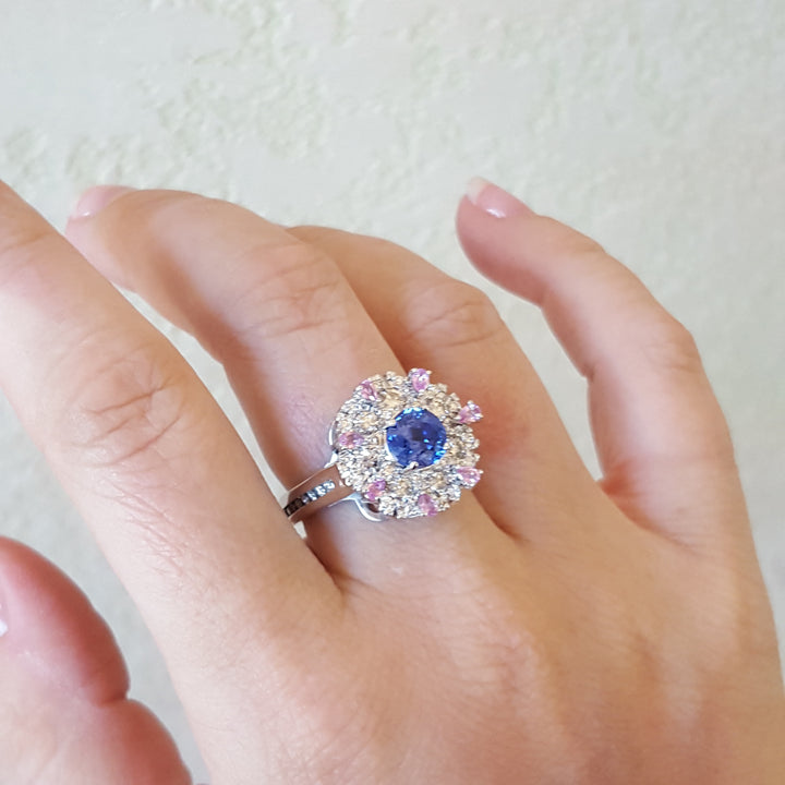 Luxury by Rene Hernandez The Pastel Ballerina Sapphire Ring