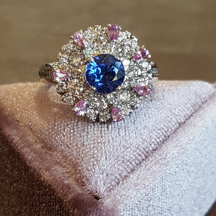 Luxury by Rene Hernandez The Pastel Ballerina Sapphire Ring