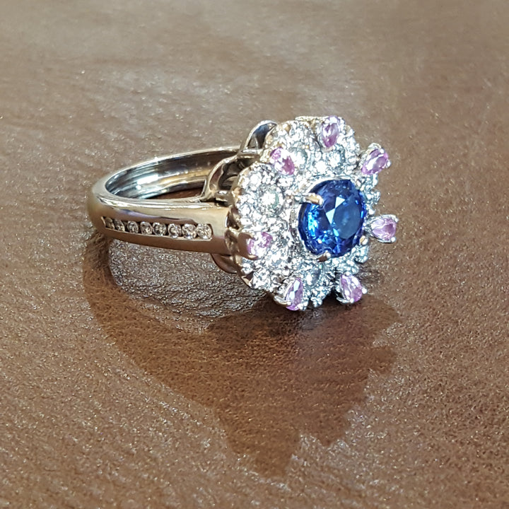 Luxury by Rene Hernandez The Pastel Ballerina Sapphire Ring