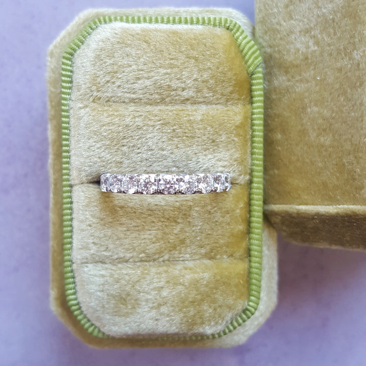 14K White Gold Diamond Anniversary Band