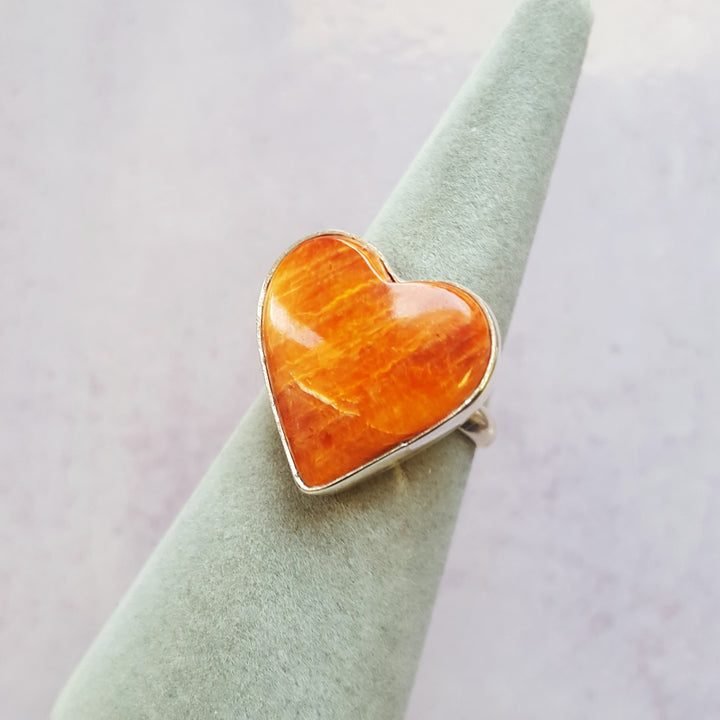 Orange Spiny Oyster Sterling Silver Set