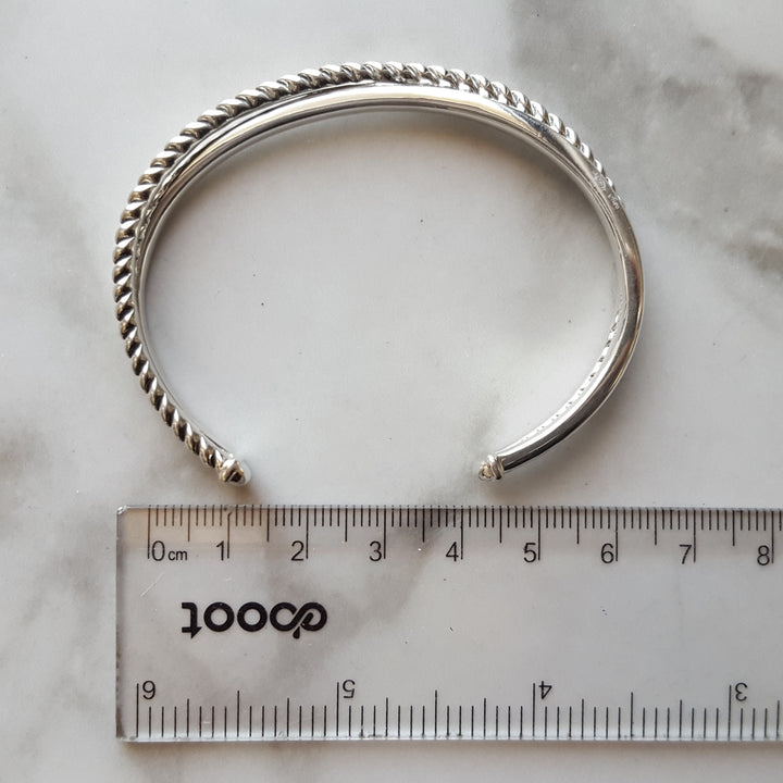 Sterling Silver Rope Cuff Bracelet