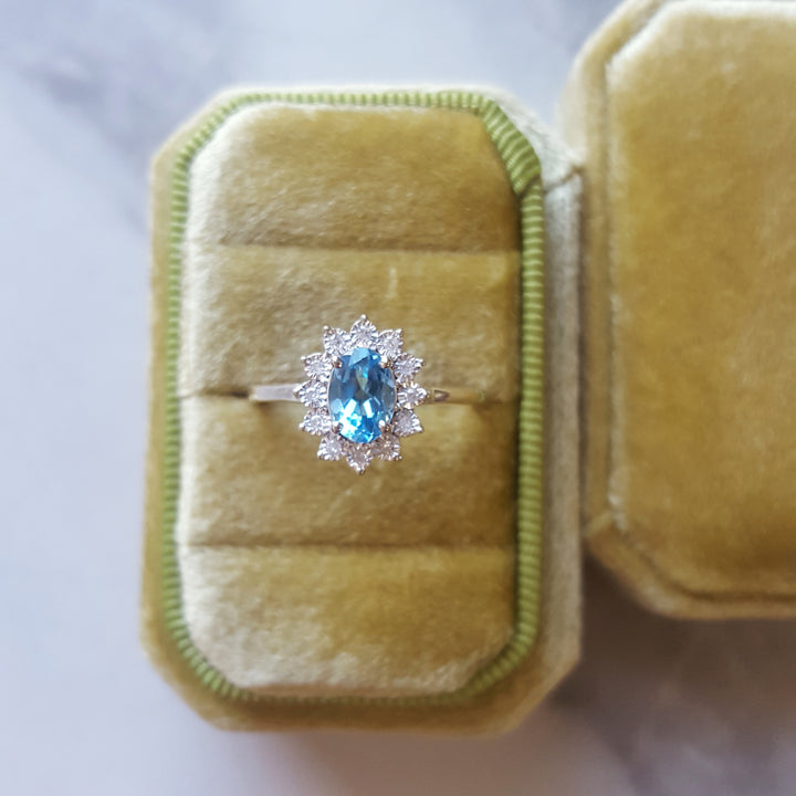 Blue Topaz Sterling Silver Ring