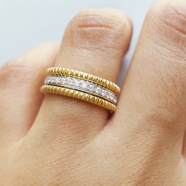 14K Layered Look Diamond Band