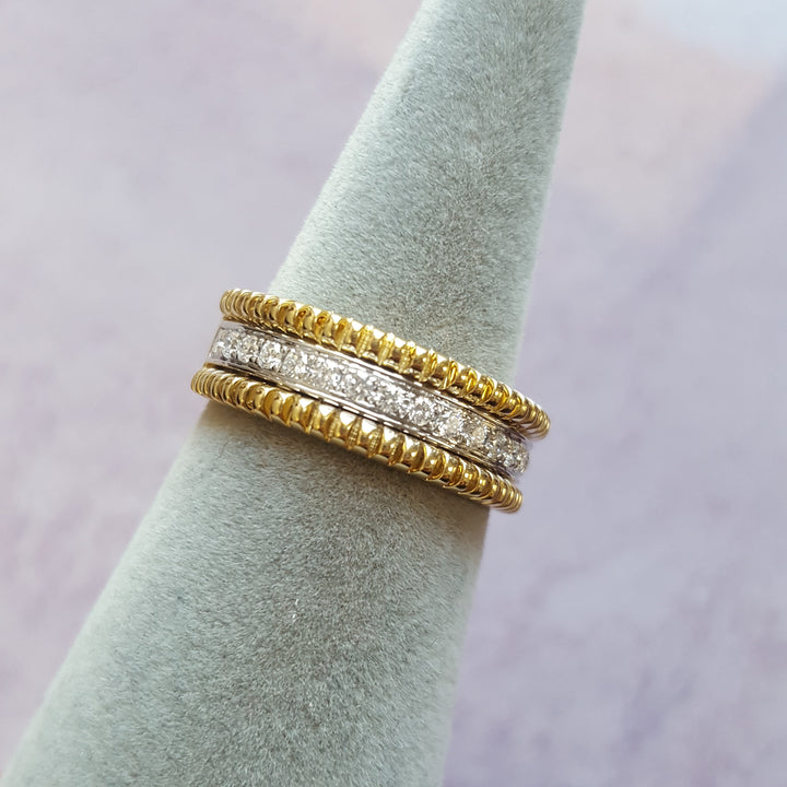14K Layered Look Diamond Band