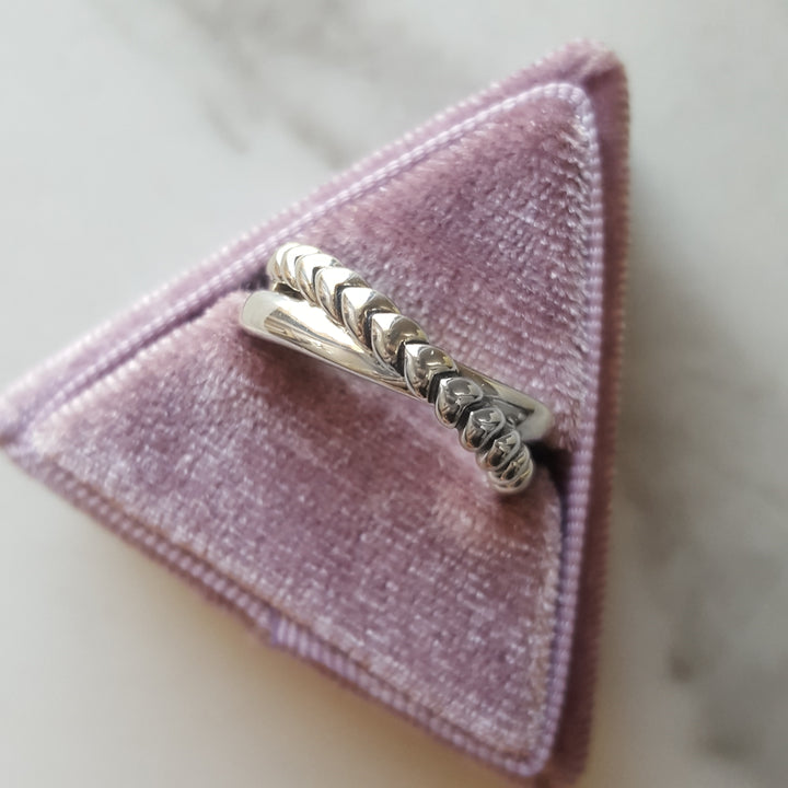 Sterling Silver Cross Over Ring
