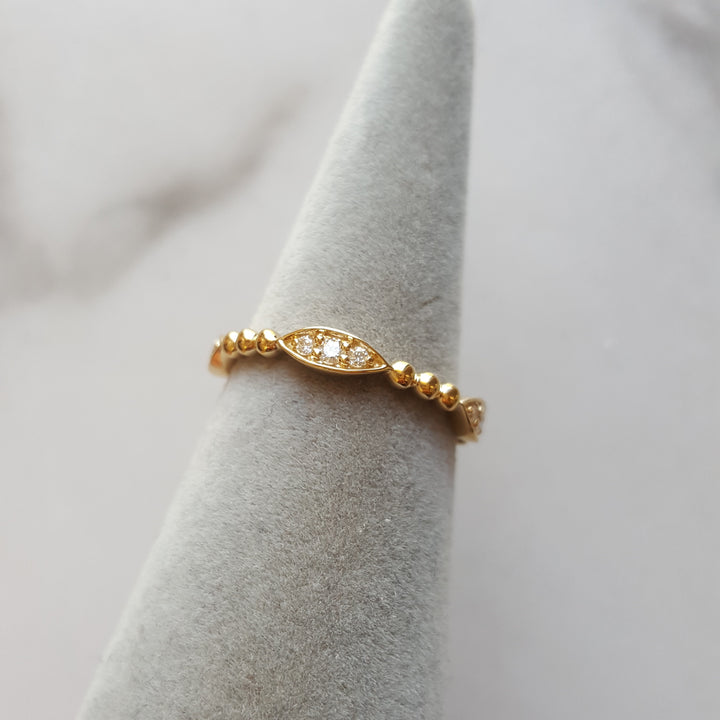 14K Diamond Accented Stackable Ring
