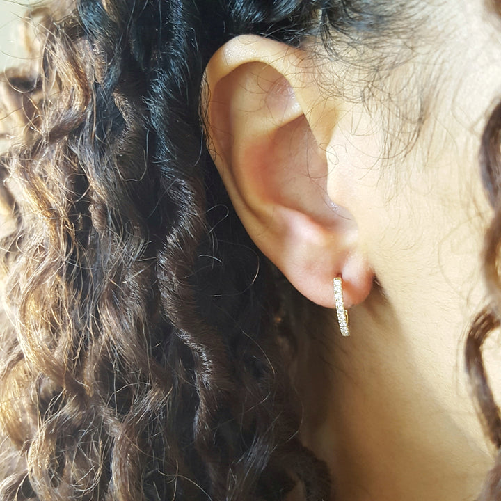 14K Yellow Gold Essential Mini Hoop Earrings